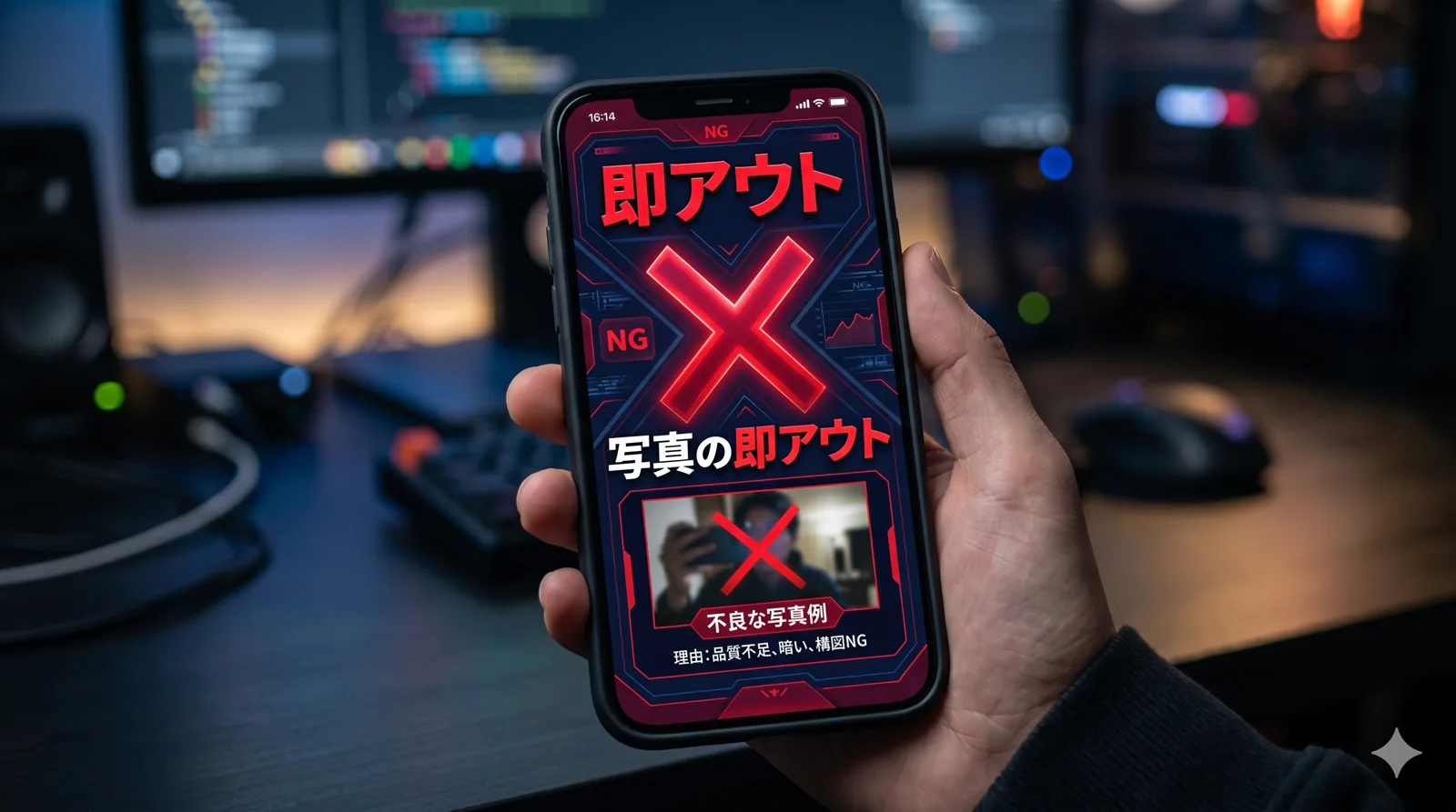 一発アウトになるNGプロフ写真