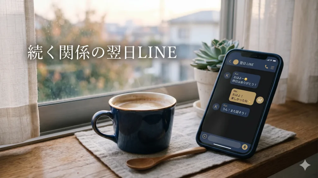 ワンナイトで終わらせない翌日LINE術