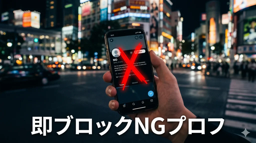 即ブロックされるマッチングアプリのNGプロフ